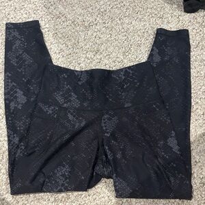 Black Snake-Print Leggings